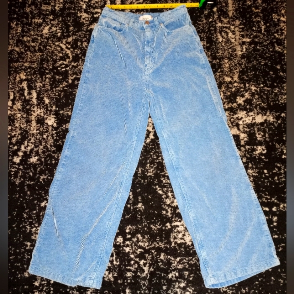 BDG Sky Blue, High And Wide Corduroy Trousers